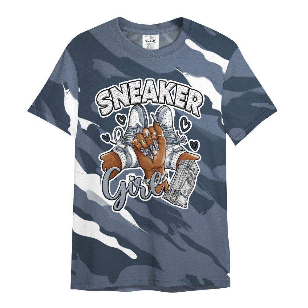 Shirt To Match Low Diffused Blue 11s - Sneakerz Girlz Colored All Over Print