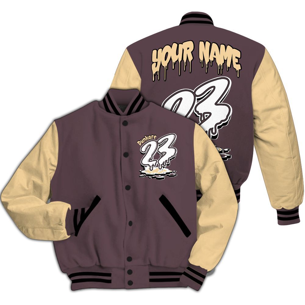Varsity Jacket To Match AMM Black 3s - Custom Name 23 Drip All Over Print