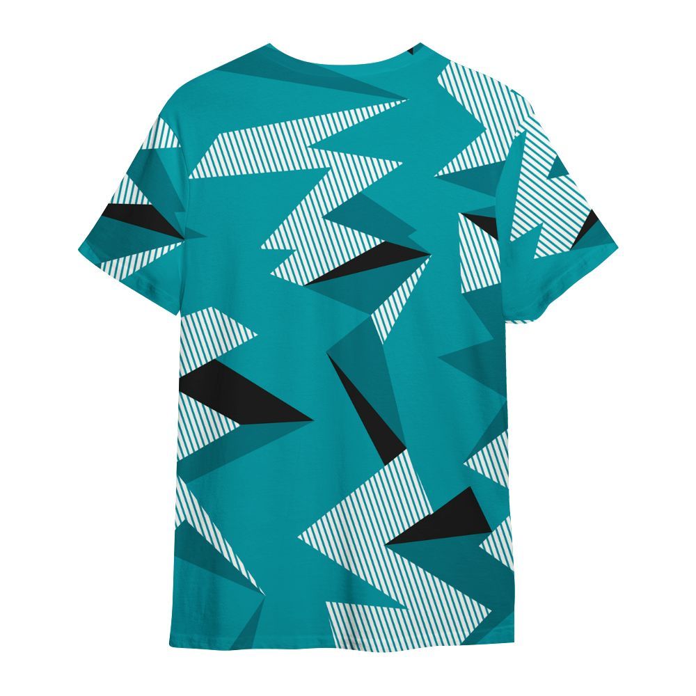 Shirt To Match Air Griffey Max Aquamarine 1s - Geometric Camouflage Pattern All Over Print