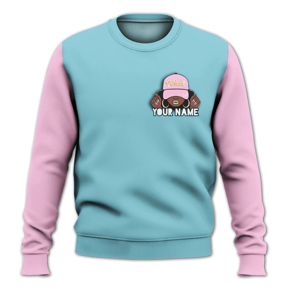 Sweatshirt To Match SB Dunk Low Visty - Custom Name Black Girl All Over Print