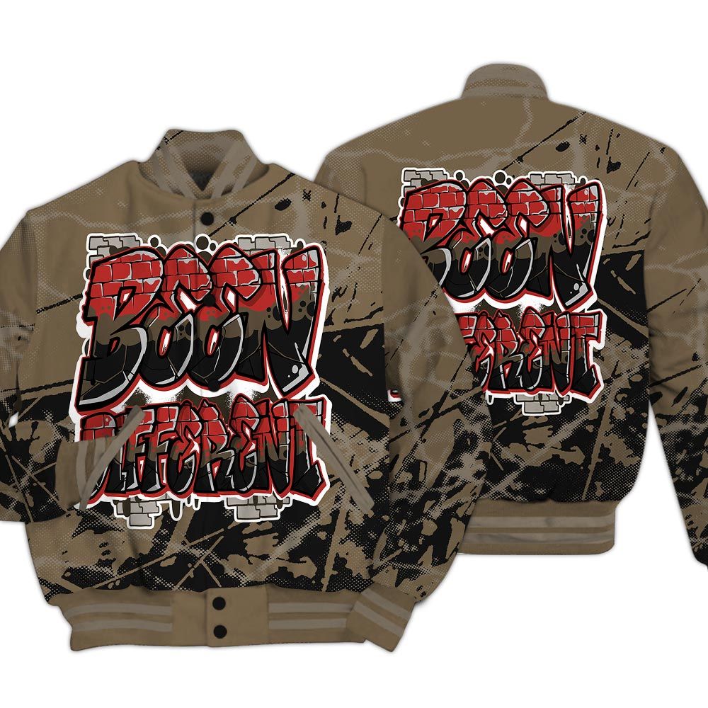 Varsity Jacket To Match Olive 9s - To Different Profound Graphic Varsity Jacket Unisex