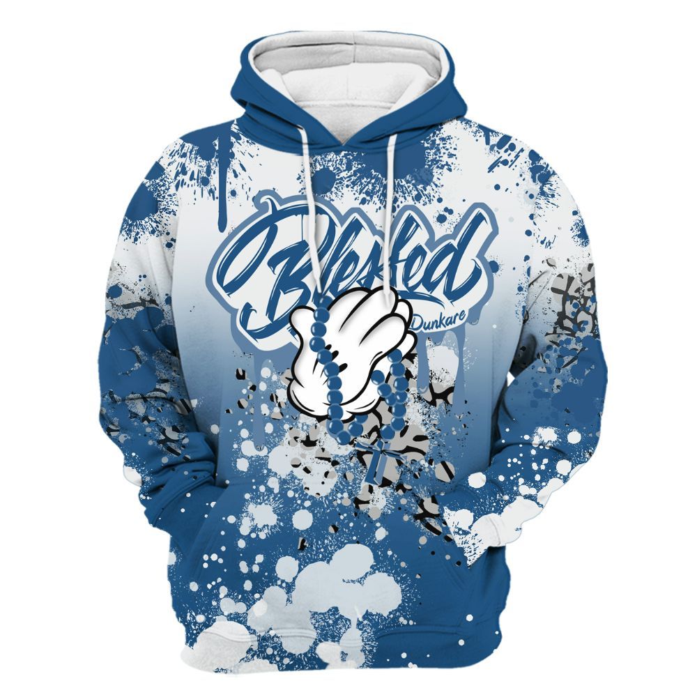 Hoodie To Match Wizards 3s - God Blessed Ink Drip All Over Print