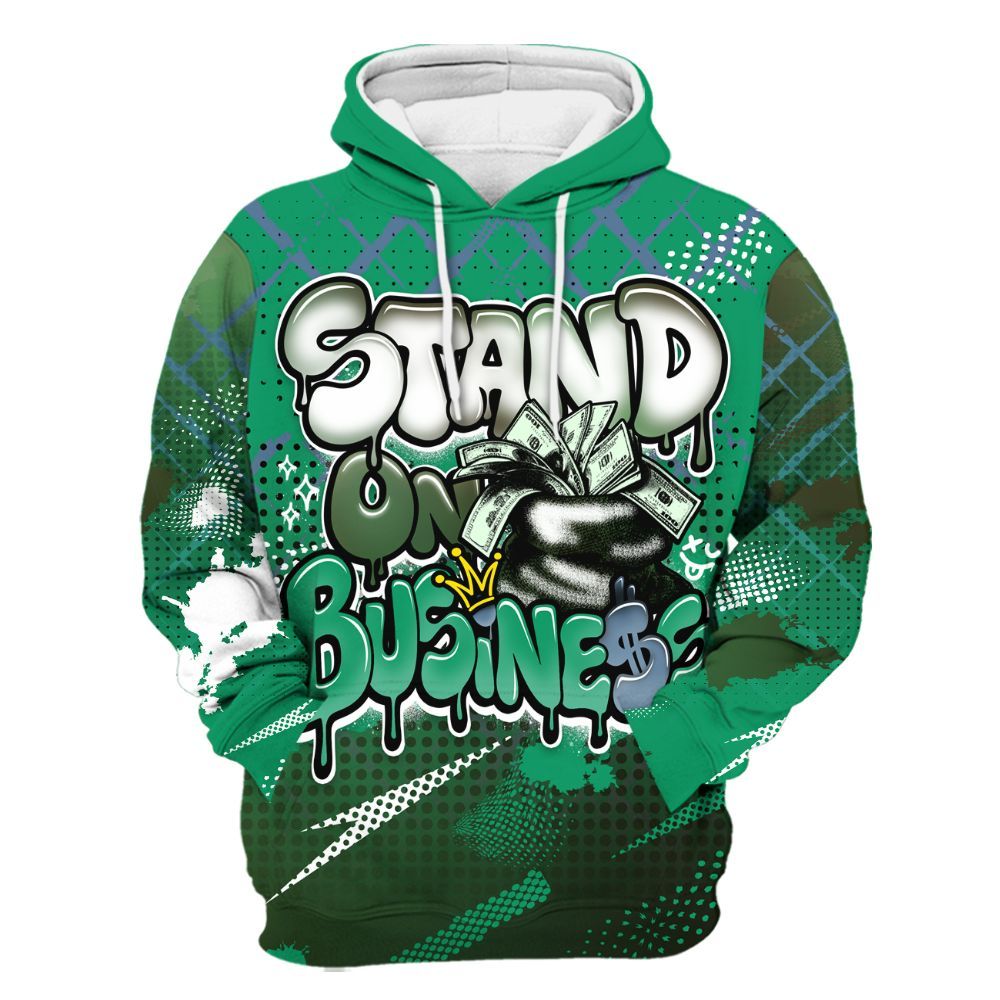 Hoodie To Match Foamposite Pro Pine Green 2025 - Halftone Stand Business Dripping All Over Print