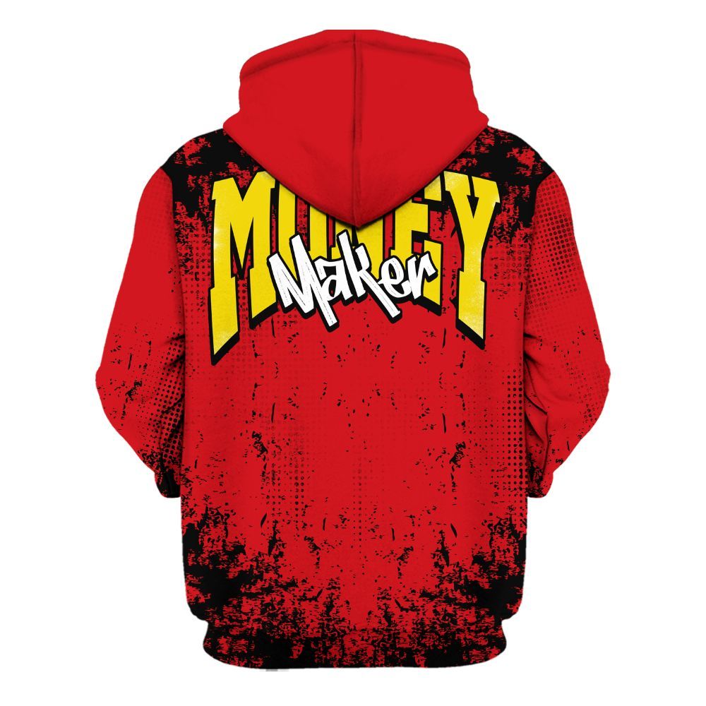 Hoodie To Match Ferrari 14s - Move In Silence Money Retro All Over Print