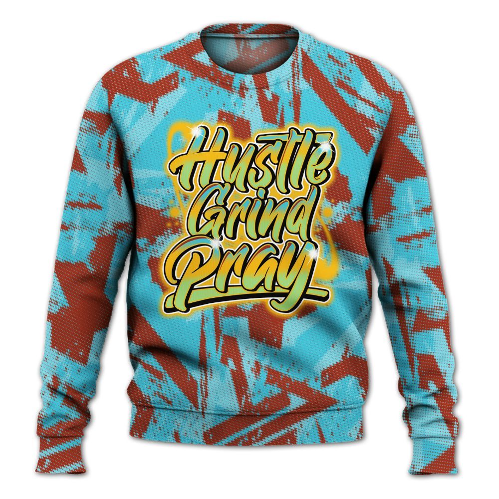Sweatshirt To Match SB Dunk Di'Orr Greenwood - Hustles And Prayer Graphic Halftone All Over Print