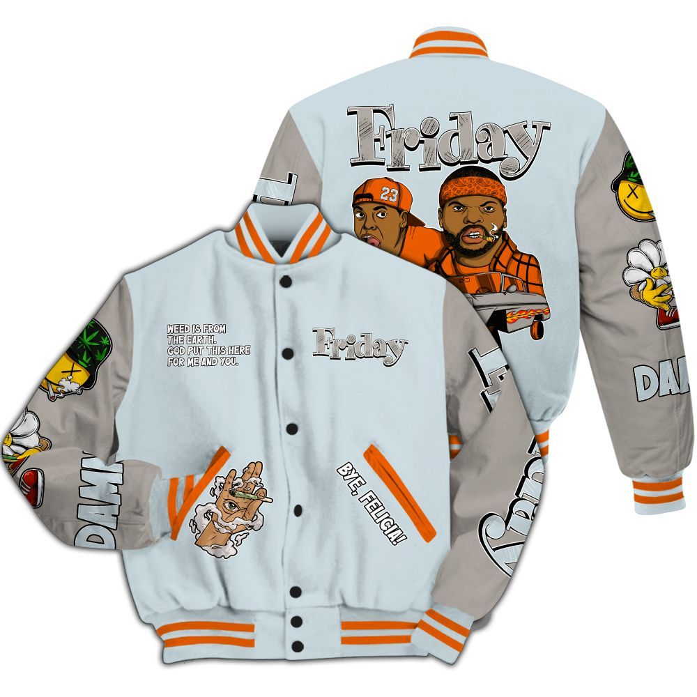 Varsity Jacket To Match Retro High OG Alaska 1s - Friday Sneaker Stress Style All Over Print
