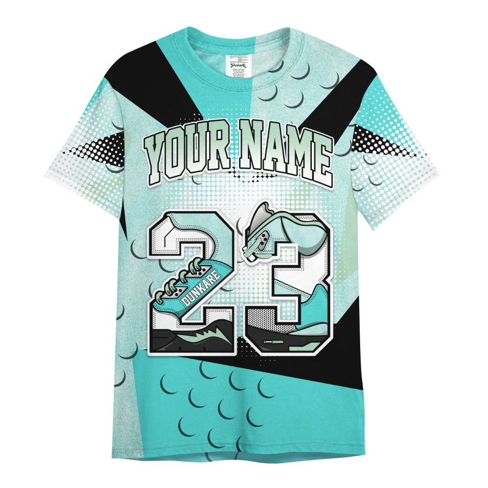 Shirt To Match Low OG Washed Teal 1s - Custom Name 23 5s All Over Print