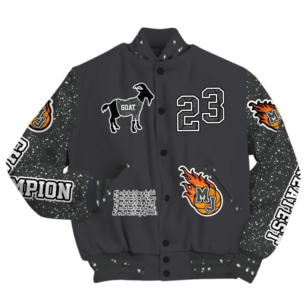 Varsity Jacket To Match Fear 4s - 23 G.0.A.T Jump Up Basketball All Over Print
