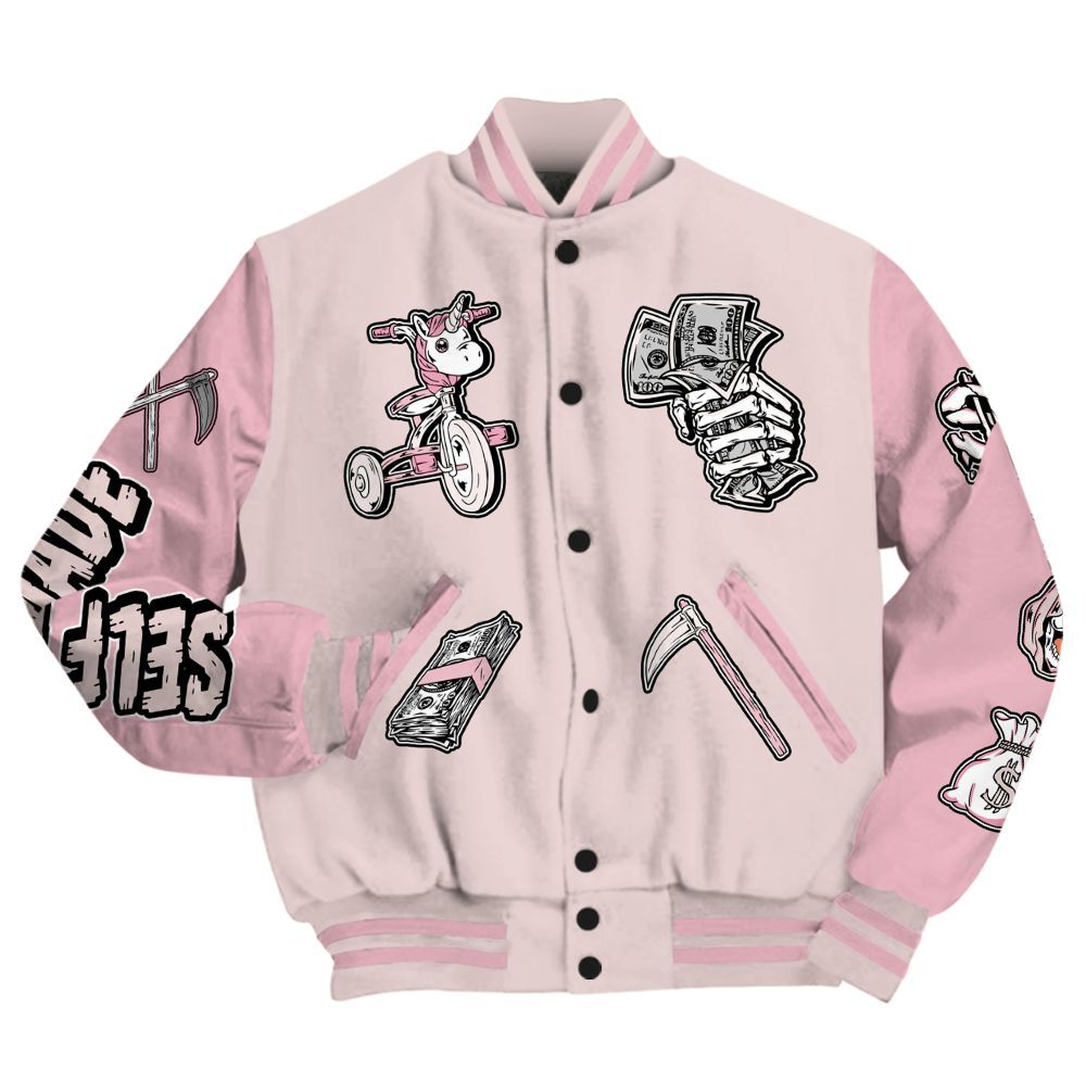Varsity Jacket To Match Dunk Low KD 17 Aunt Pearl - Self Make Skeleton All Over Print