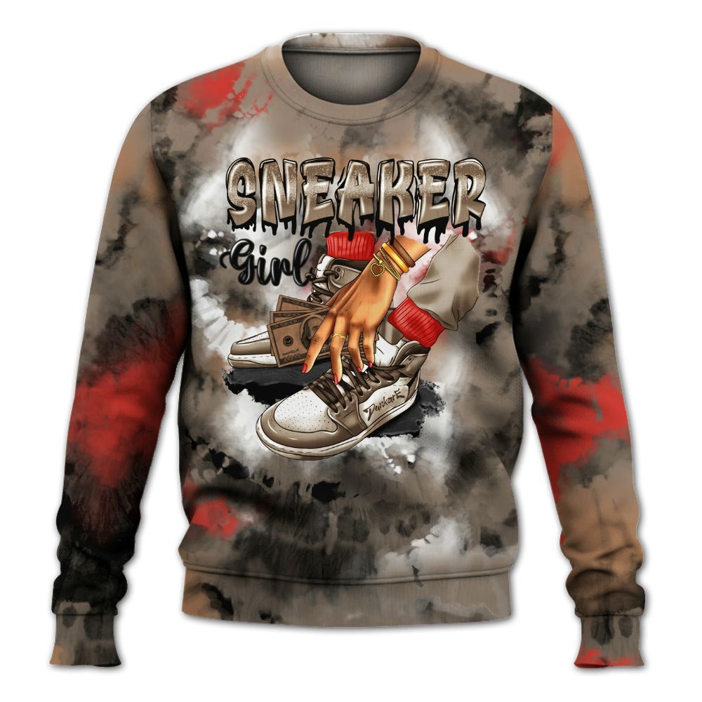 Sweatshirt To Match Air Max Rocky Distressed - SNEAKER Girl Money Drip Tie Dye All Over Print