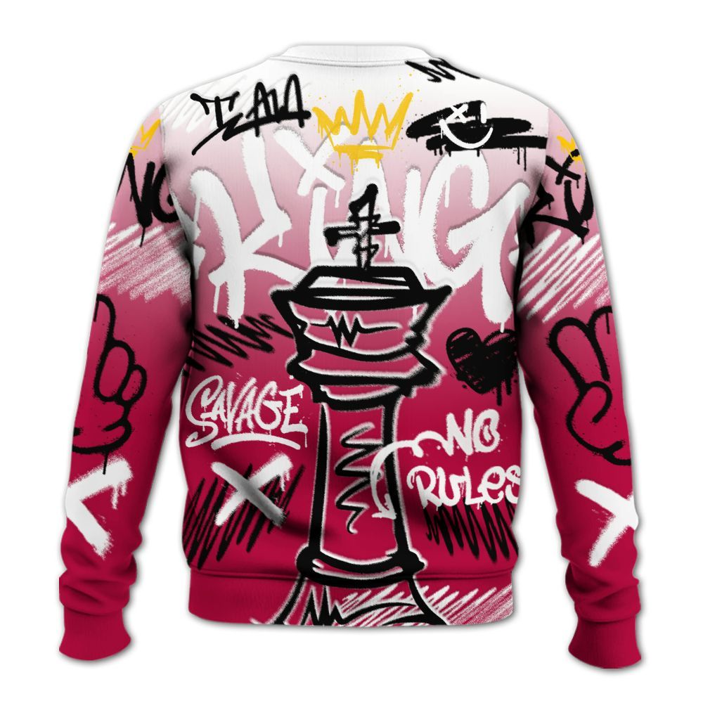 Sweatshirt To Match Retro Chicago 2s - Street King Chess Streetwear All Over Print