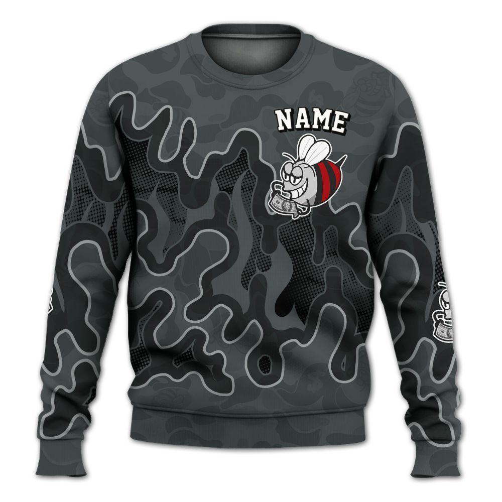 Sweatshirt To Match Black RM Nigel Sylvester 4s - No Day Off Graphic Custom Name All Over Print