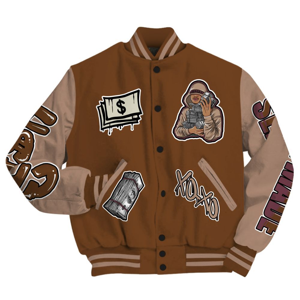 Varsity Jacket To Match Archaeo Brown 3s - Selfmade Unique All Over Print