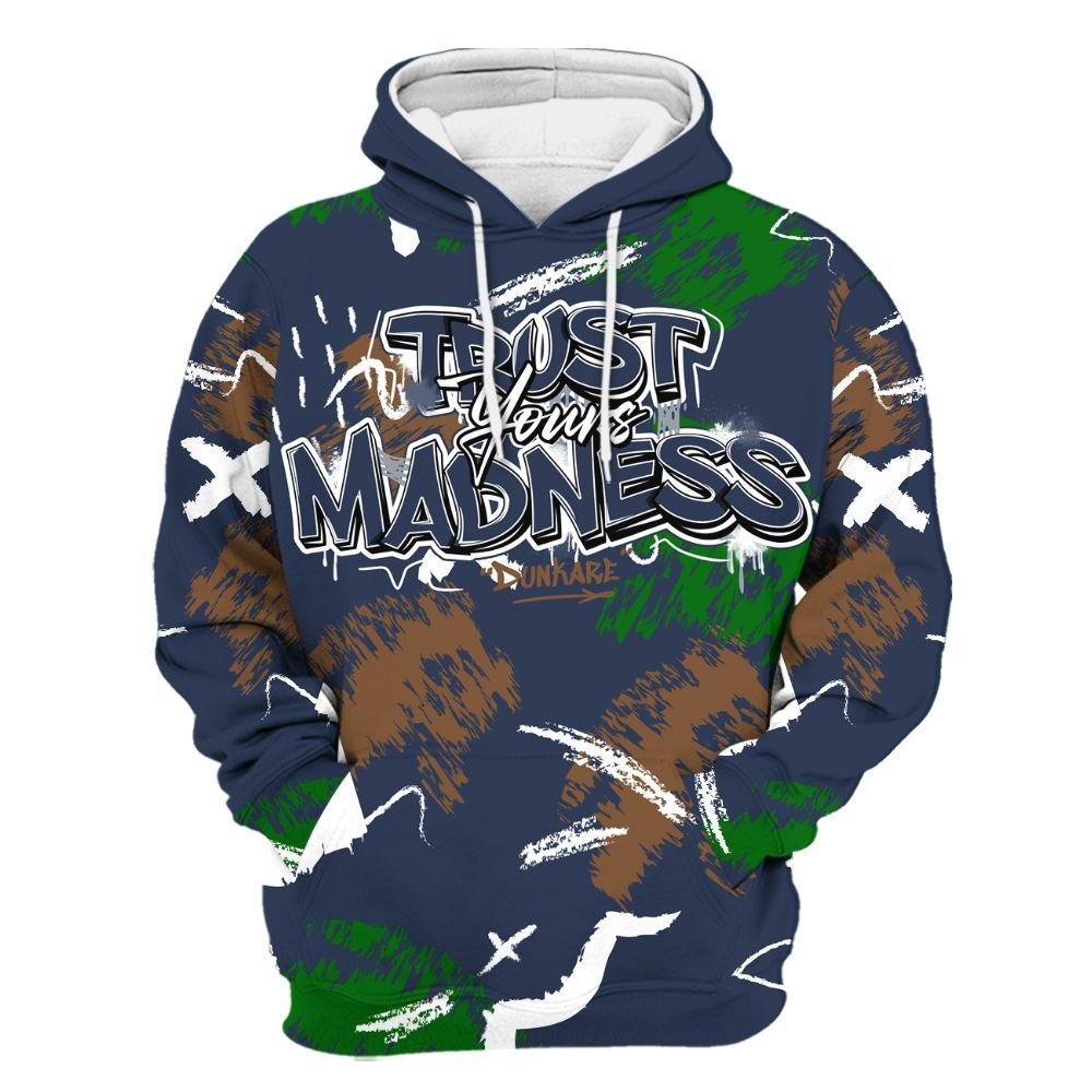 Hoodie To Match Midnight Navy 13s - Trust Your Madness Retro All Over Print