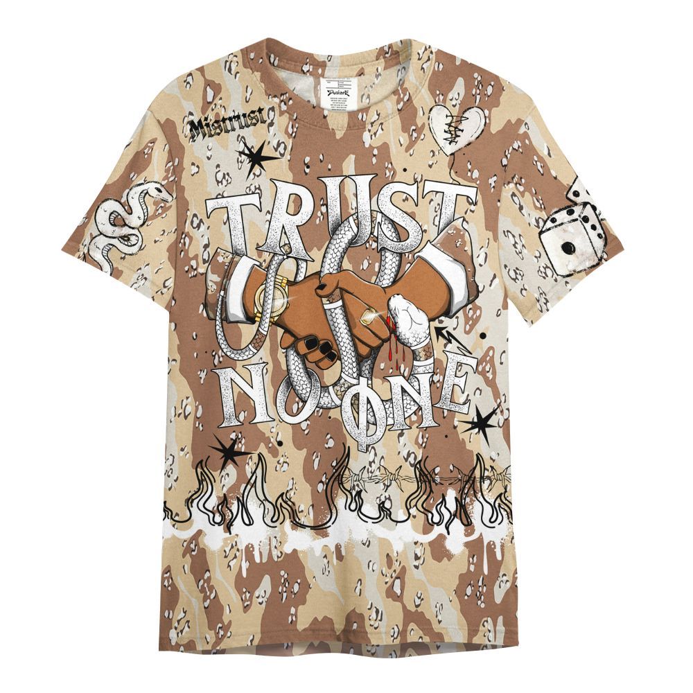 Shirt To Match Desert Camo 3s - Trust No One Snake-Bite Doodle Crayon All Over Print