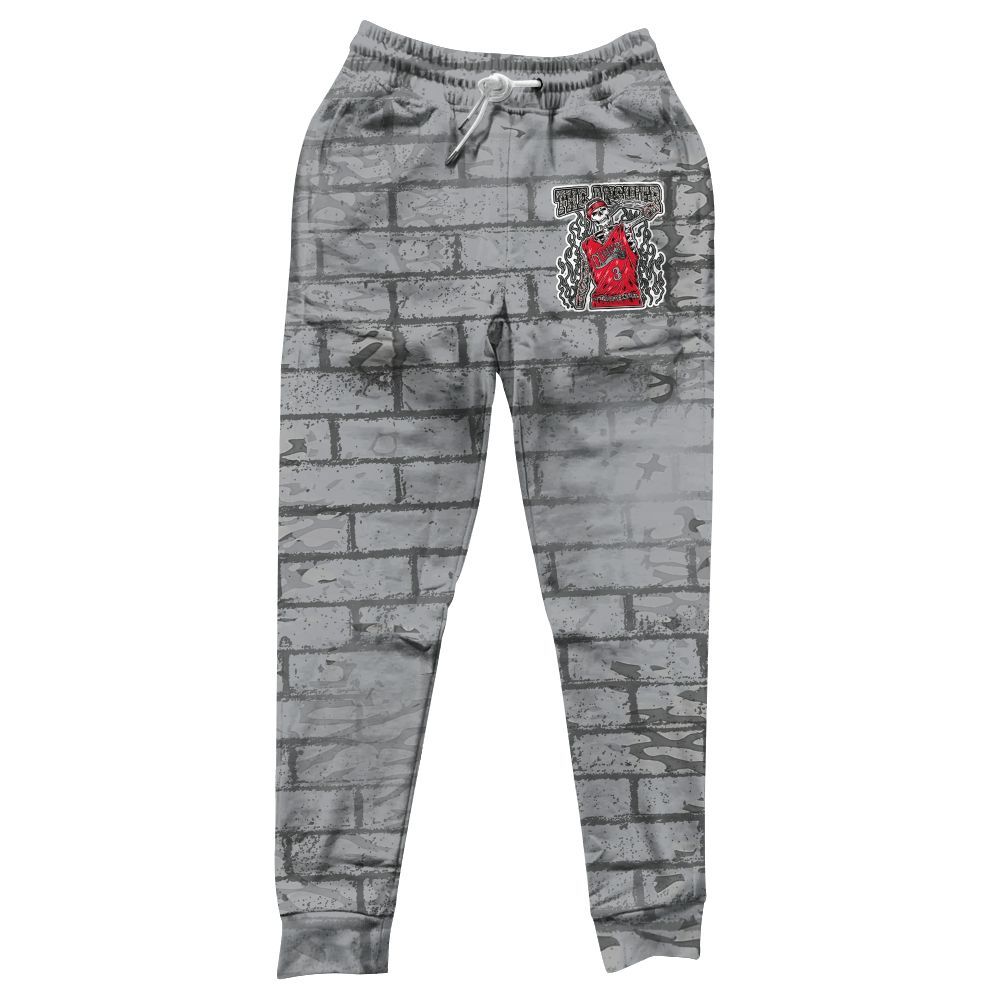 Sweatpant To Match Black Cement 3s - Allen Answer Skeleton Brick All Over Print