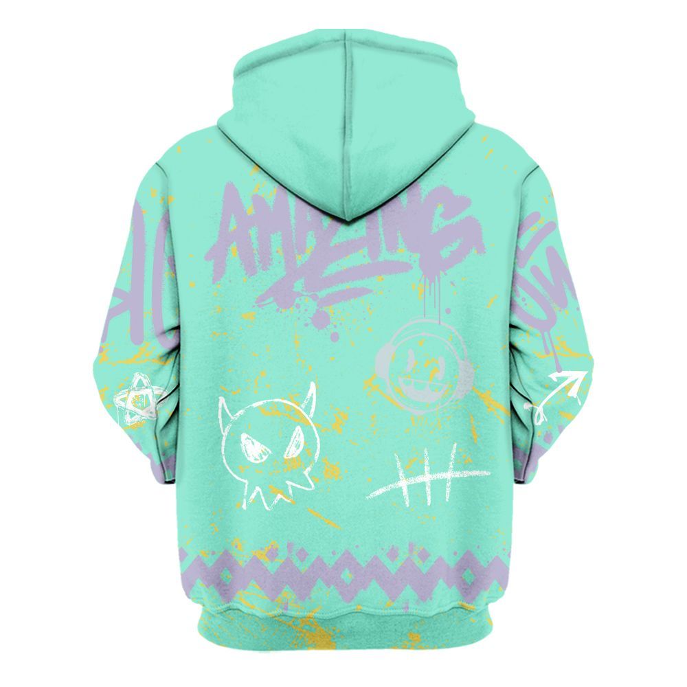 Hoodie To Match Dunk Low Easter 2026 - Friday Sneaker Crayon All Over Print