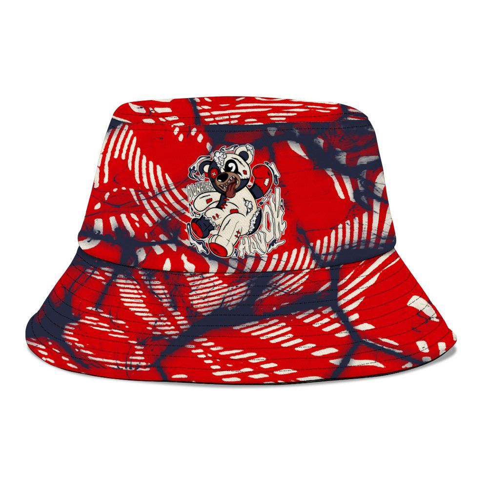 Bucket Hat To Match Low OG Howard University 1s - Havok Bear Graphic