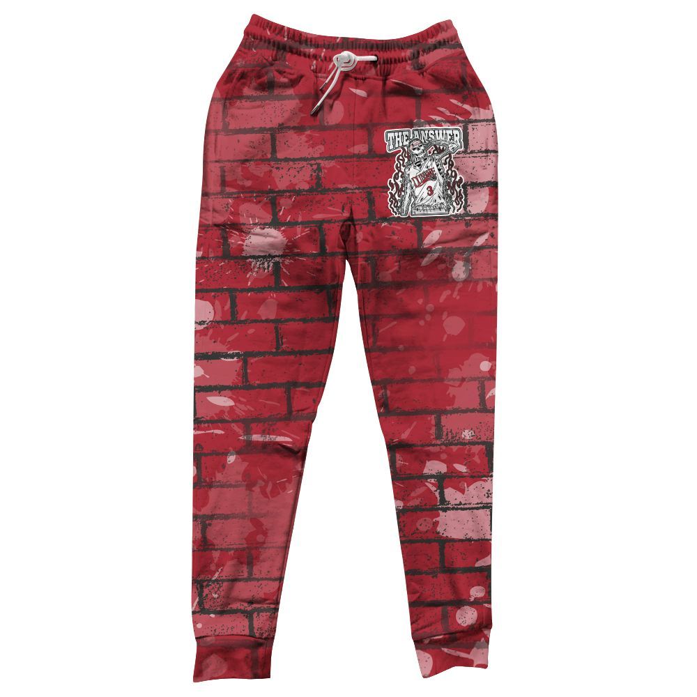 Sweatpant To Match Black Toe 14s - Allen Answer Skeleton Brick All Over Print