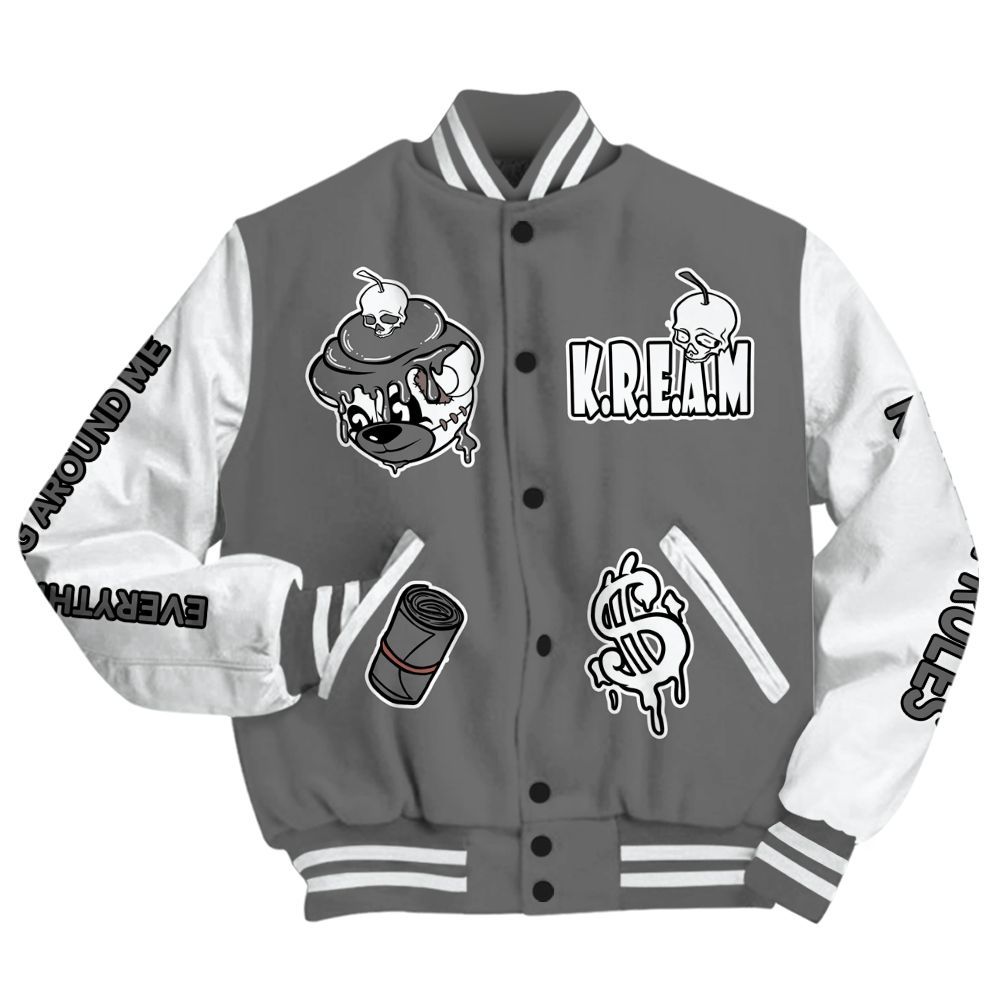 Varsity Jacket To Match Retro Stealth 12s - Loot Bear All Over Print