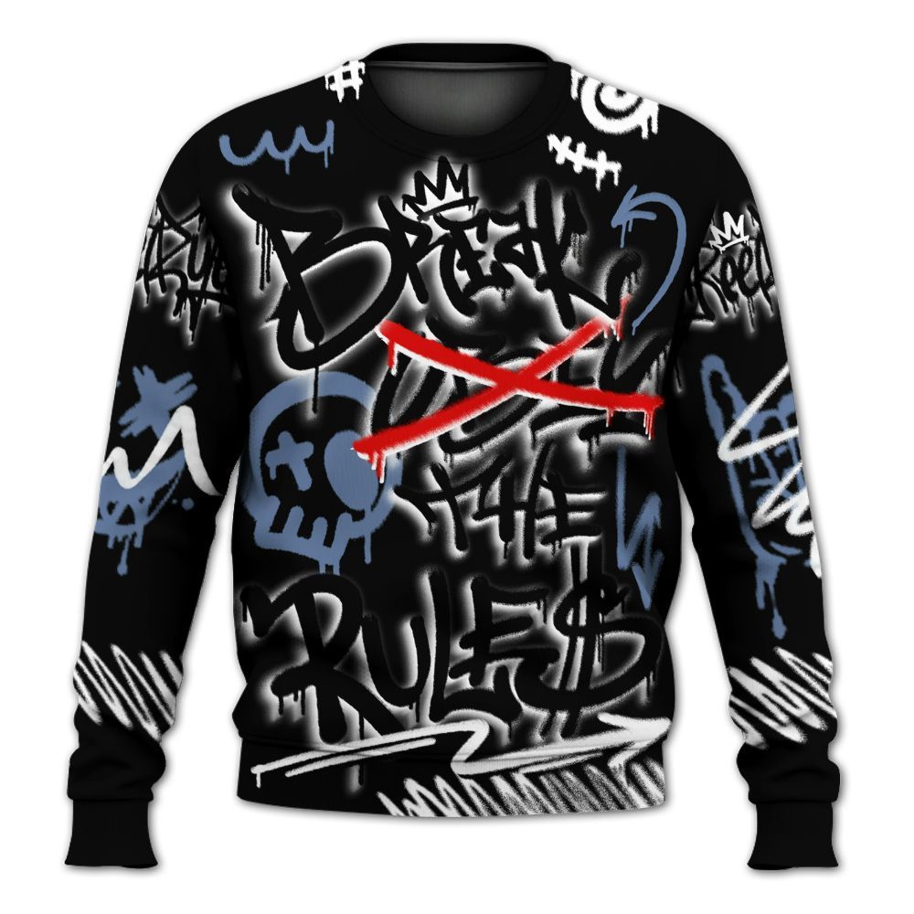 Sweatshirt To Match Mid Space Jam 1s - Break Rules Streetwear All Over Print