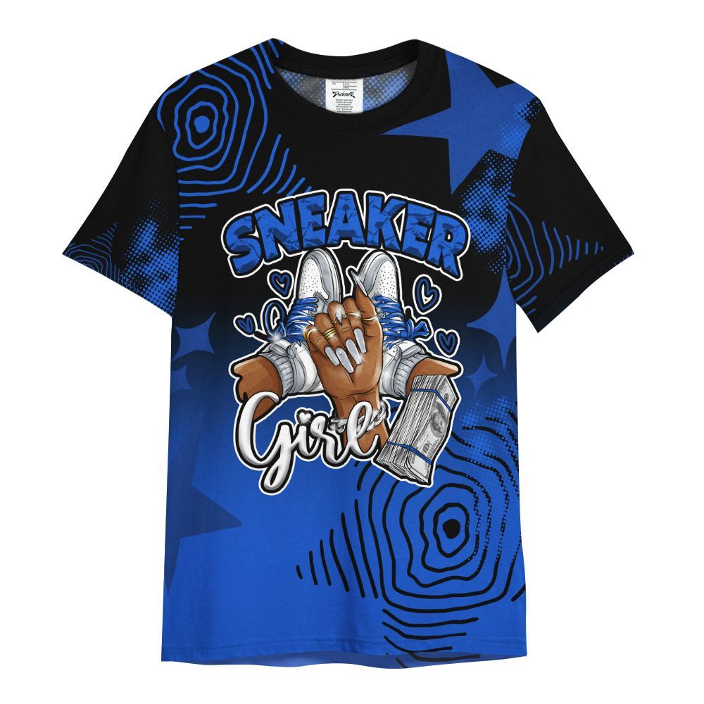 Shirt To Match Air Foamposite One Royal - Sneakerz Girlz Unique Starz All Over Print