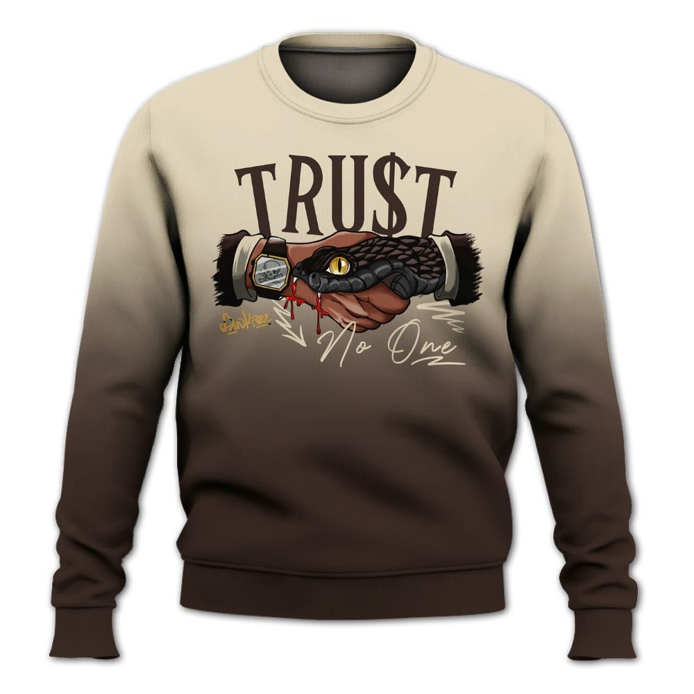 Sweatshirt To Match 2025 Retro Earth 5s - Snake Trust No One Drip All Over Print