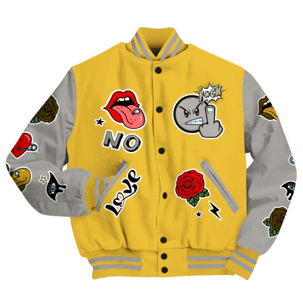 Varsity Jacket To Match Low Yellow Python 11s, FK Around Find Out All Over Print