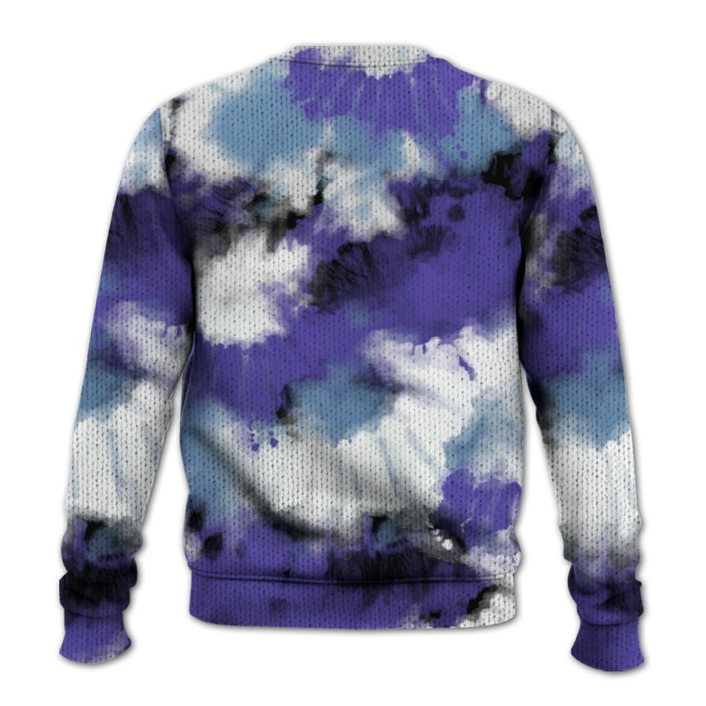 Knitted Sweater To Match Retro Concord 5s - Tie Dye FK Around Find Out