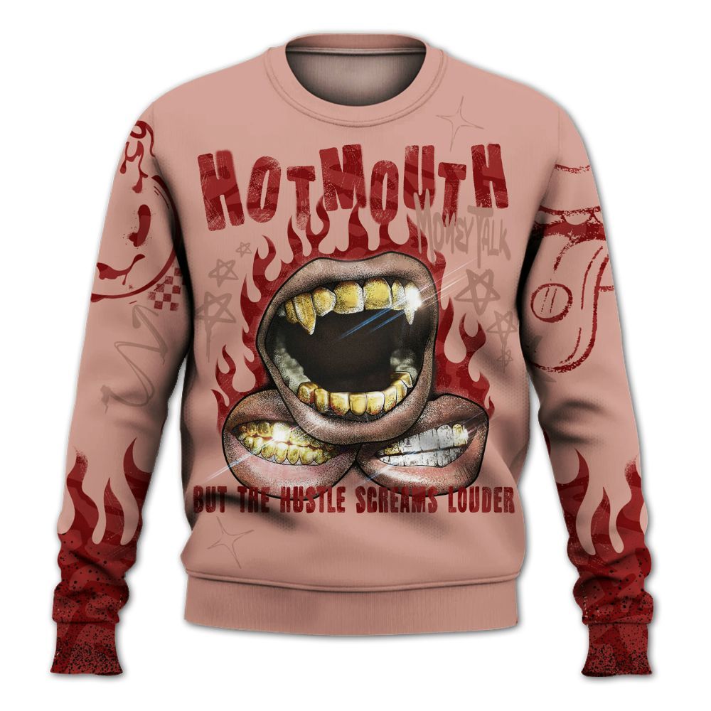 Sweatshirt To Match Valentines Day 3s - Mouth Burning Street Style All Over Print