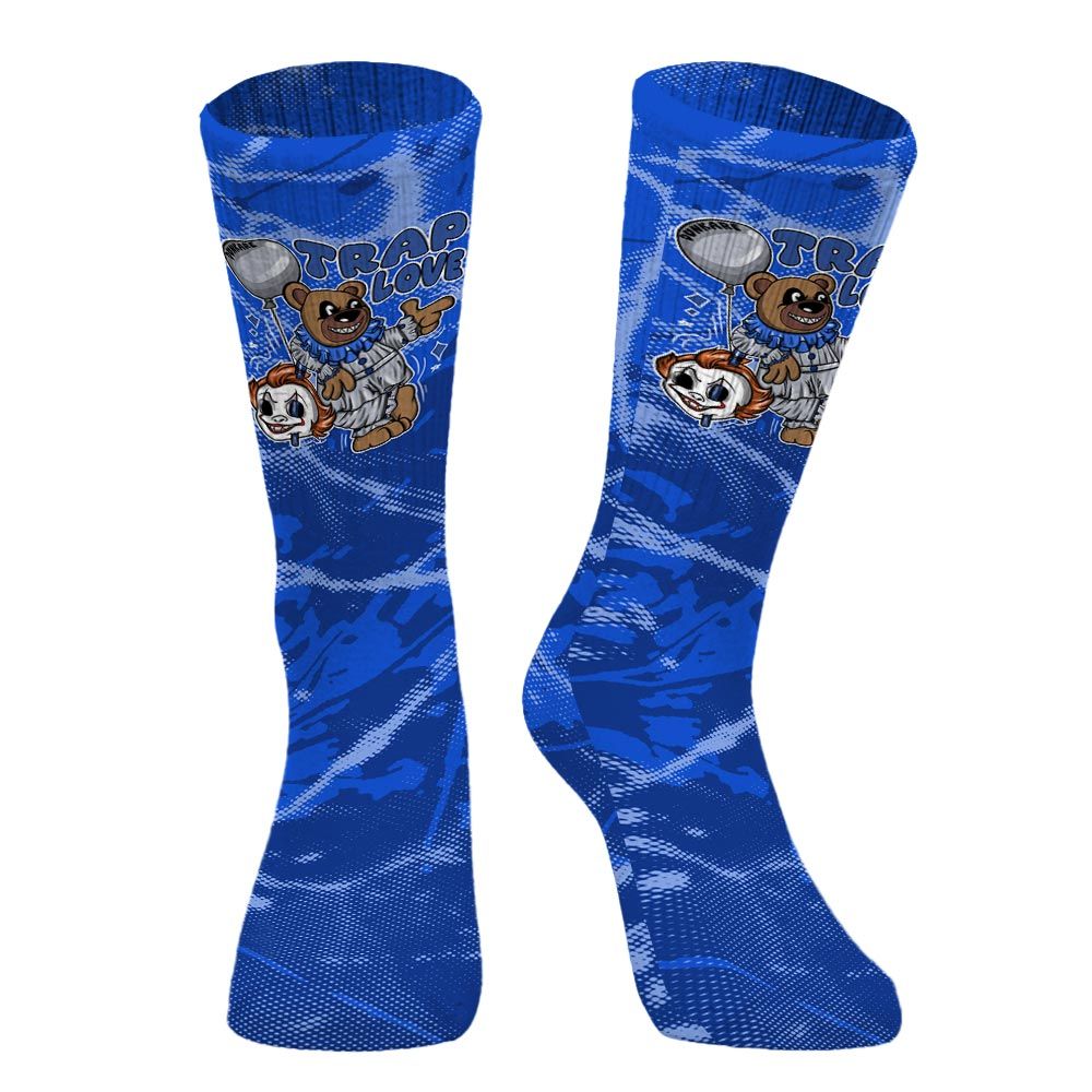 Sock To Match Air Foamposite One Royal - Trap Loves Bear Profound