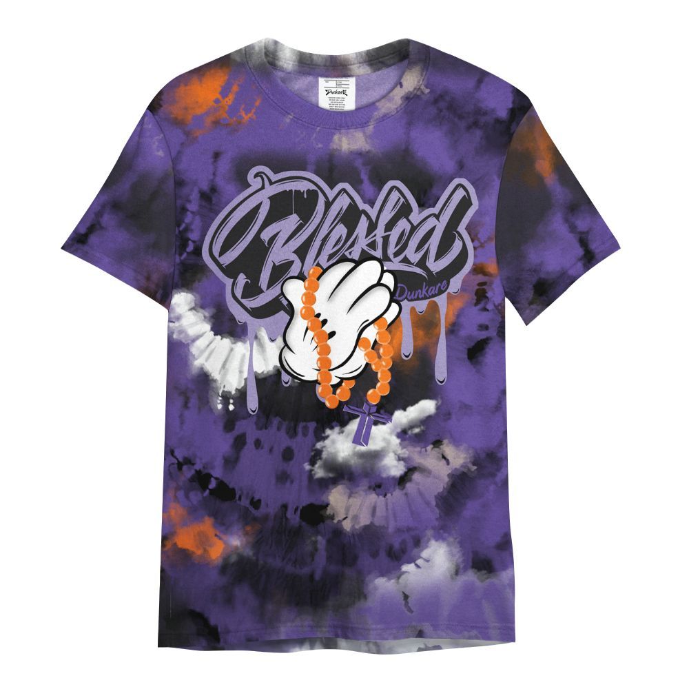 Shirt To Match Air Max Waffle SP Voltage Purple - God Blessed Tie Dye All Over Print