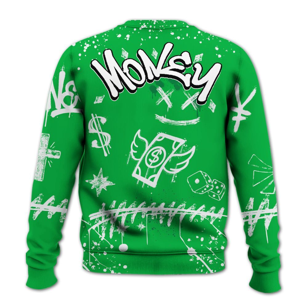 Sweatshirt To Match Lucky Green 5s - Everybody Paid In Full Crayon All Over Print