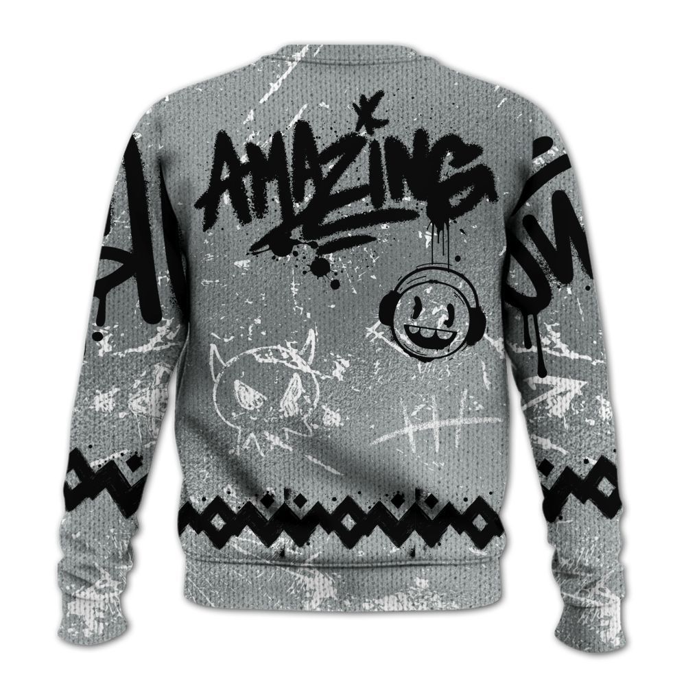 Sweater To Match White Metallic 2026 5s - Friday Sneaker Crayon Graphic
