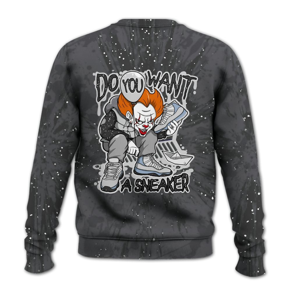 Sweatshirt To Match Reverse Oreo 6s - Clown Scary Sneakers Graphic Halloween All Over Print