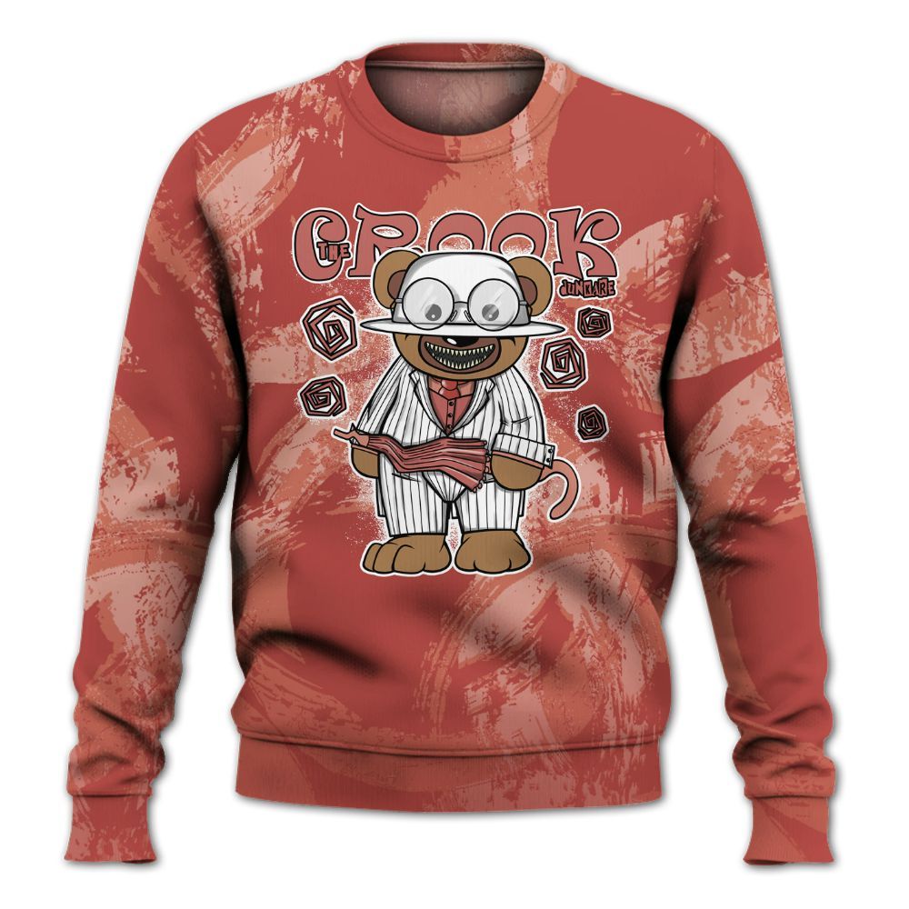 Sweatshirt To Match Dune Red 13s - Swindler Bear Circle Slpash All Over Print