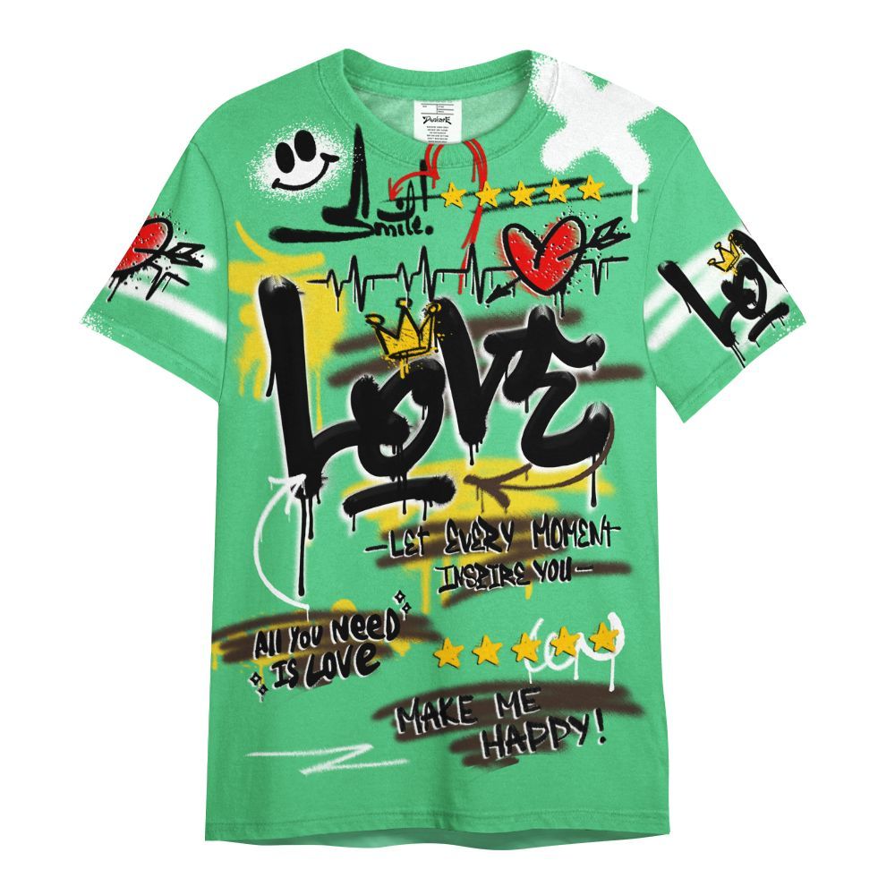 Shirt To Match SB Dunk Low Tourmaline Shirt, Happy Love Beats Graffiti All Over Print