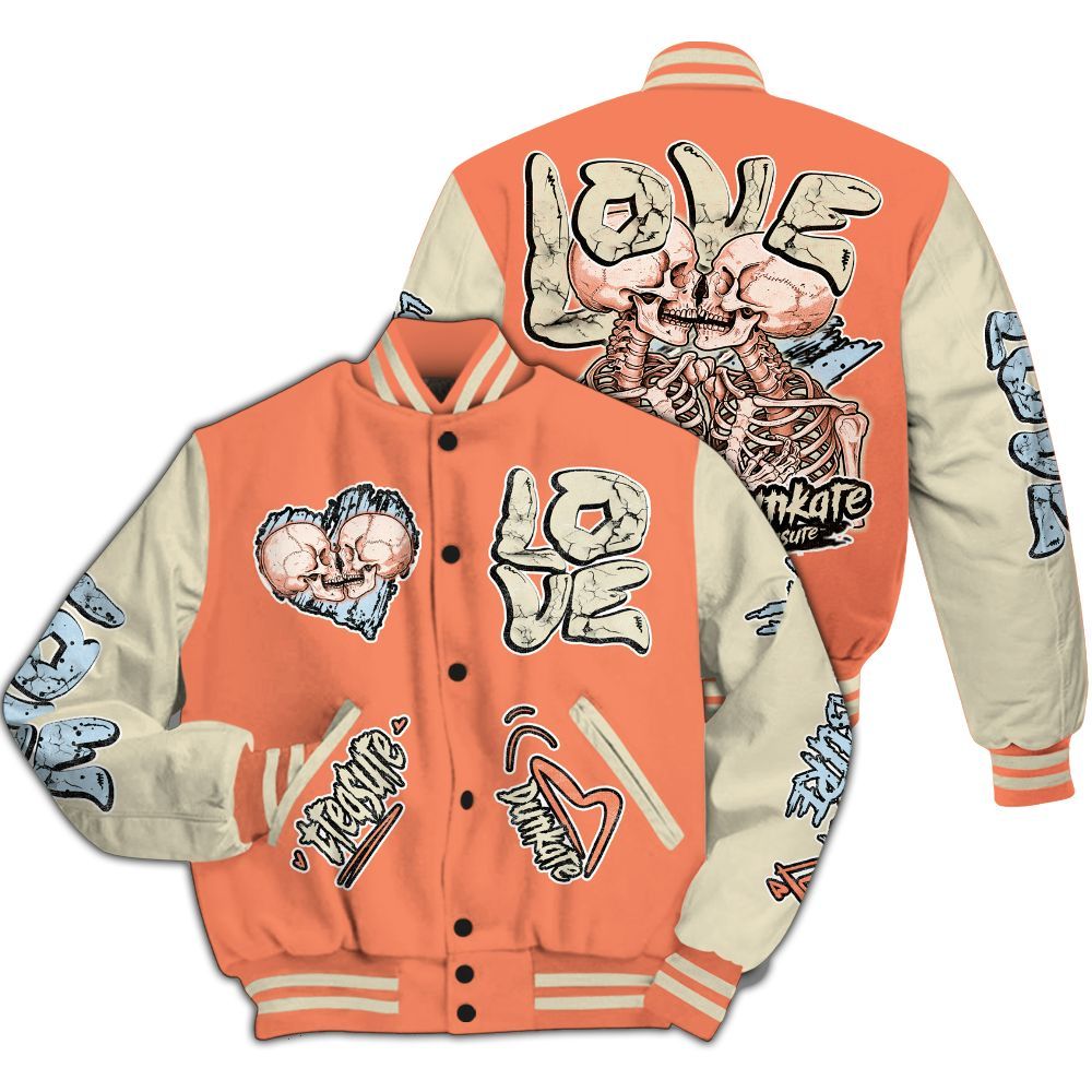 Varsity Jacket To Match DJ Khaled Crimson Bliss 5s - Skull Bear All Over Print
