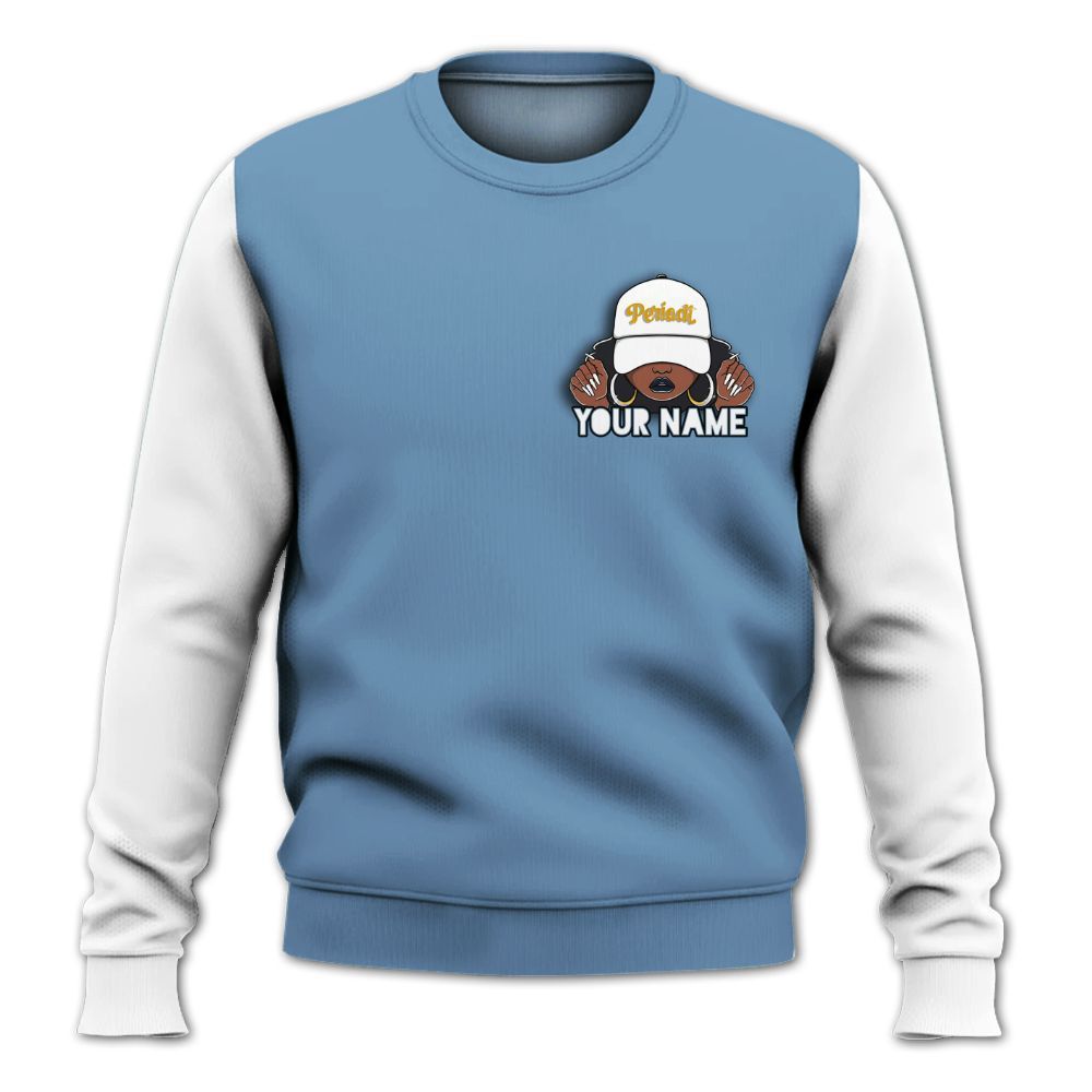 Sweatshirt To Match High OG First In Flight 1s - Custom Name Black Girl All Over Print