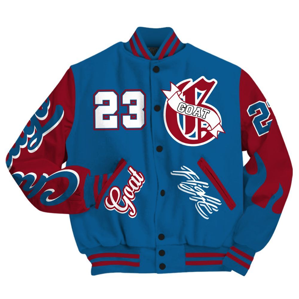 Varsity Jacket To Match Mid Team USA 1s - The G.O.A.T Streetwear All Over Print