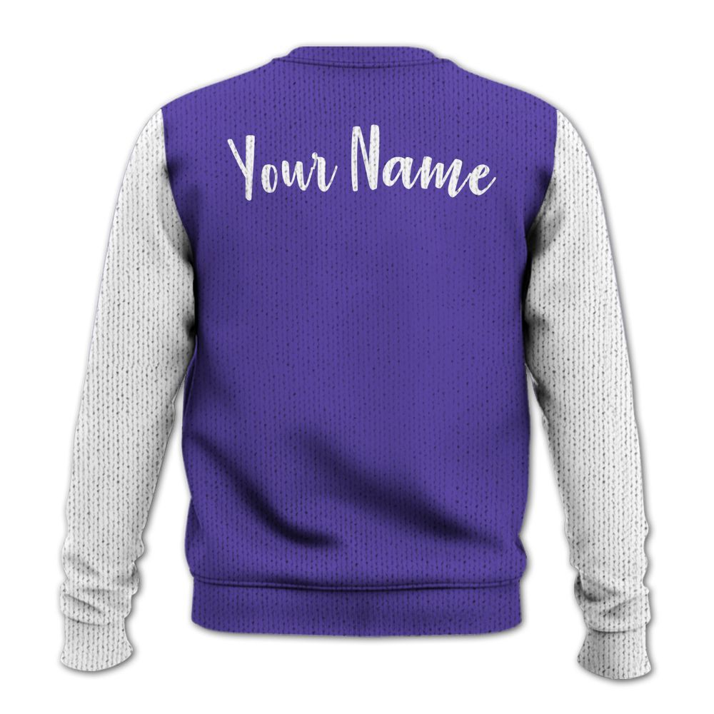 Knitted Sweater To Match Low Hornets 1s, Custom Name God Blessed Drip