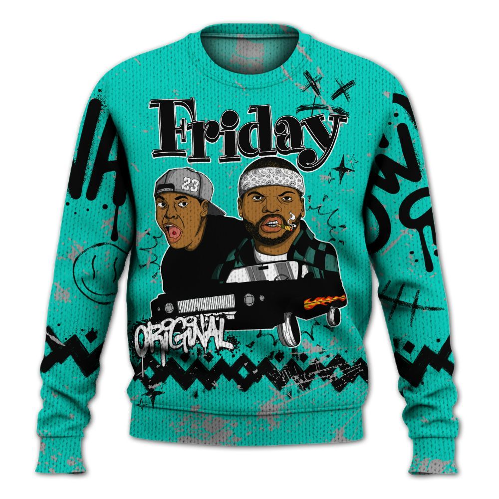 Knitted Sweater To Match Air Max 95 Dark Tiffany - Friday Sneaker Crayon
