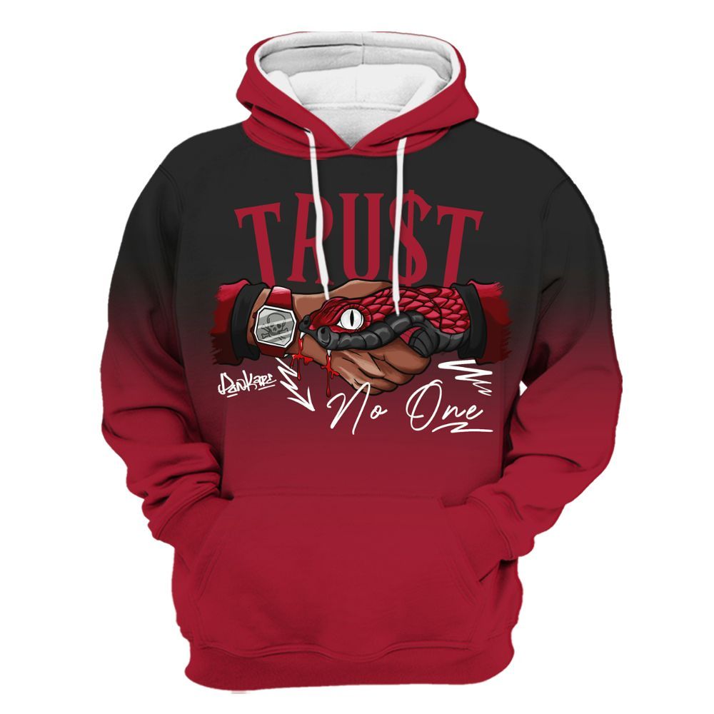 Hoodie To Match High OG Black Toe Reimagined 1s - Snake Trust No One Drip All Over Print