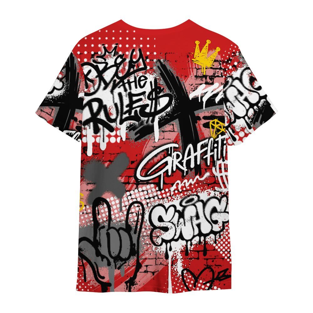 Shirt To Match Low Bred 11s - True It Real Graffiti Streetwear All Over Print
