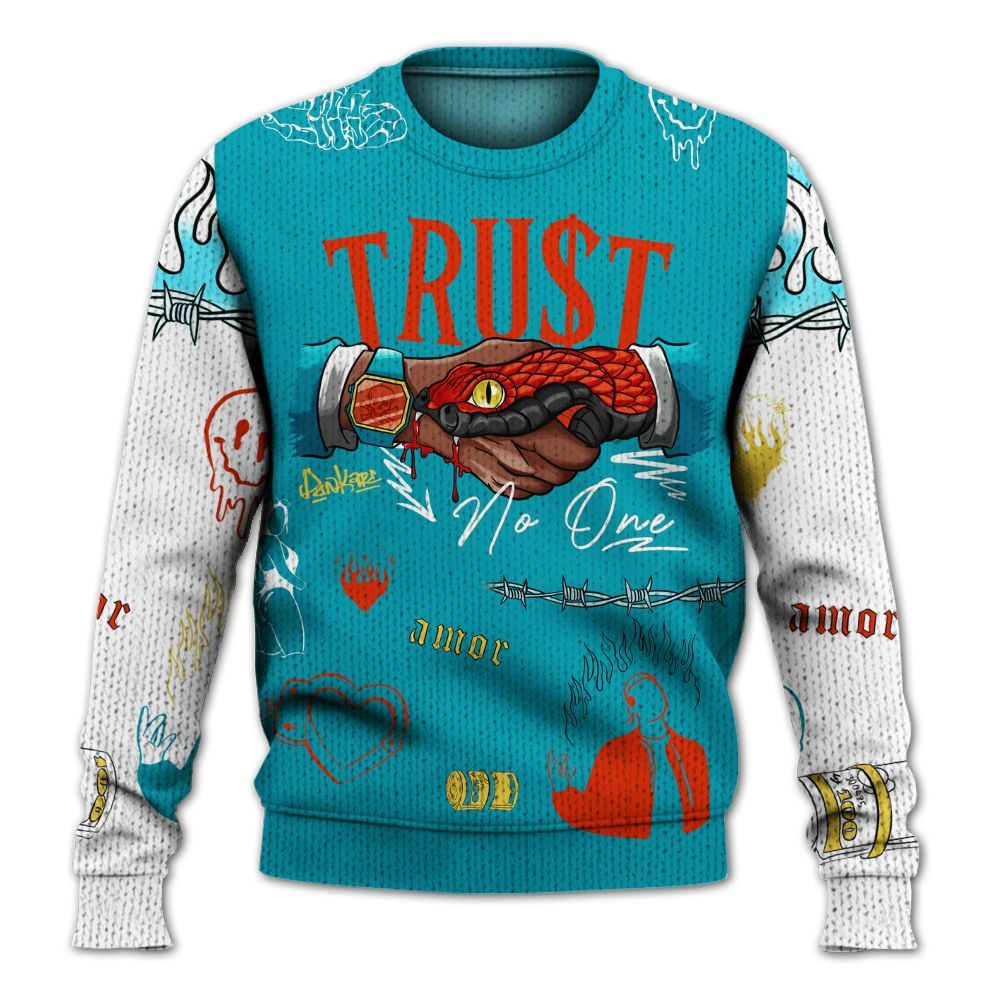 Knitted Sweater To Match Dunk Low KD 17 N7 - Snake Trust No One