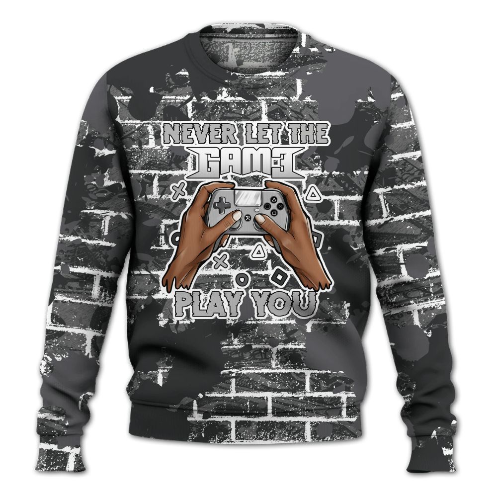 Sweatshirt To Match White Thunder 4s - PlayGame Human Brick All Over Print