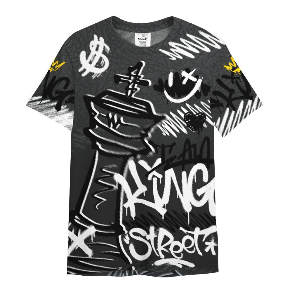 Shirt To Match Black Cat 3s - Street King Chess Streetwear All Over Print
