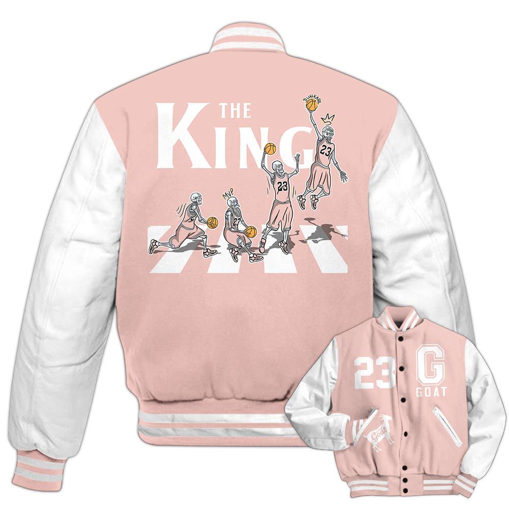 Varsity Jacket To Match Low Legend Pink 11s - The King Basketball Varsity Jacket Outfit 1605 TCD