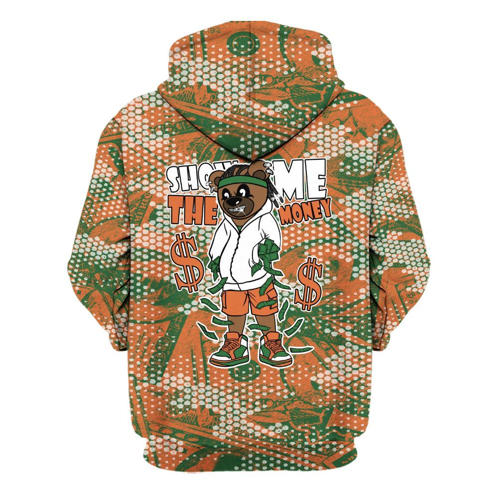 Hoodie To Match Low Miami 5s - Show Me Bear Banknotes Art All Over Print