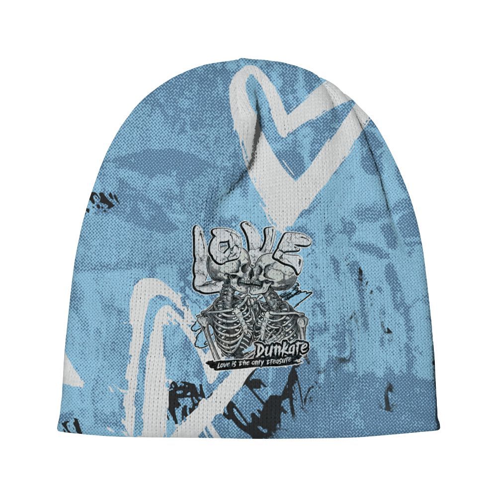 Beanie Hat To Match Legend Blue 11s - Skull Love Graphic